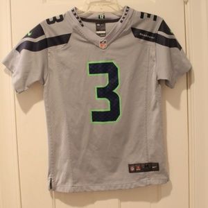 NFL SEATTLE SEAHAWKS GRAY RUSSELL WILSON JERSEY
